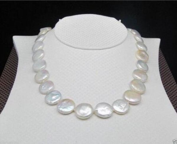 14-15mm south sea white pearl necklace-gold brooch, Silver
